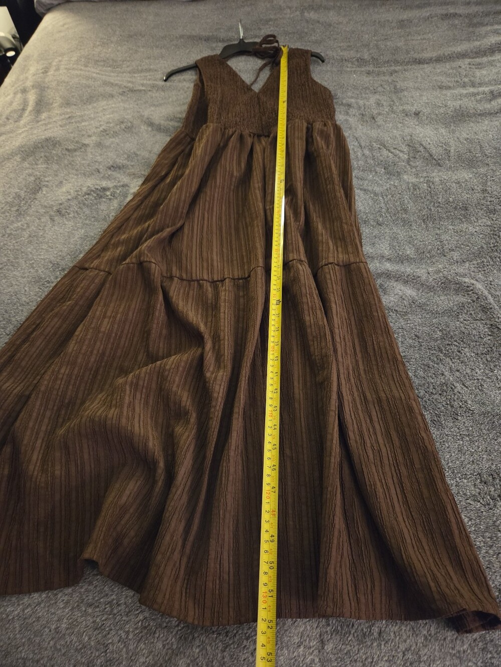 ASOS Design Crinkled Tiered Midi Sundress Size L - Picture 7 of 9